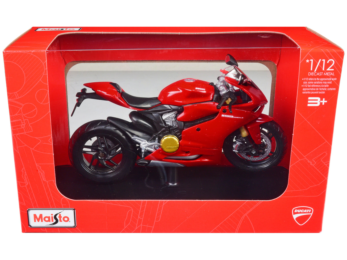 Ducati 1199 Panigale Red with Stand 1/12 Diecast Motorcycle Model