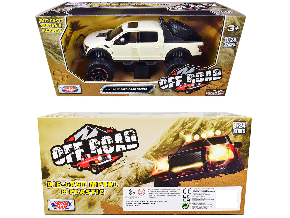 2017 Ford F-150 Raptor Off-Road Pickup Truck Cream 1/24-1/27 Diecast Model Car