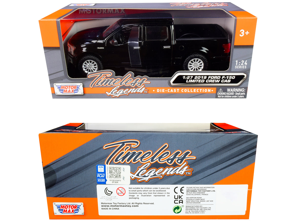 2019 Ford F-150 Limited Crew Cab Pickup Truck Black 1/24-1/27 Diecast Model Car