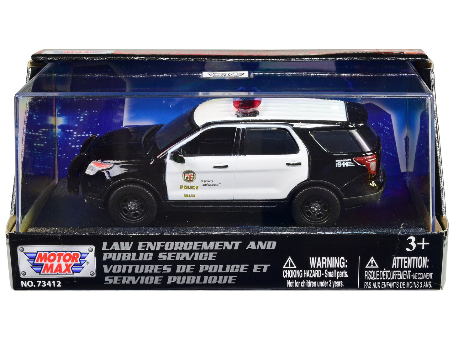 2015 Ford Police Interceptor Utility Black and White "LAPD (Los Angeles Police Department)" 1/43 Diecast Model Car
