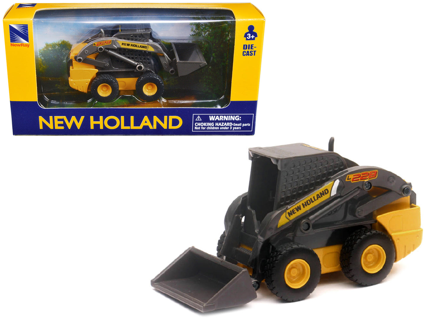 New Holland L228 Skid Steer Yellow Diecast Model