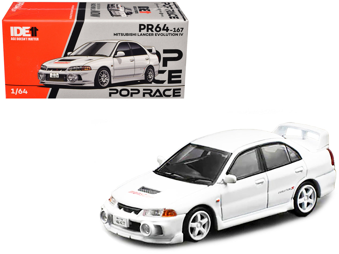 Mitsubishi Lancer Evolution IV RHD (Right Hand Drive) White "Indonesia Diecast Expo 2024 Exclusive" 1/64 Diecast Model Car