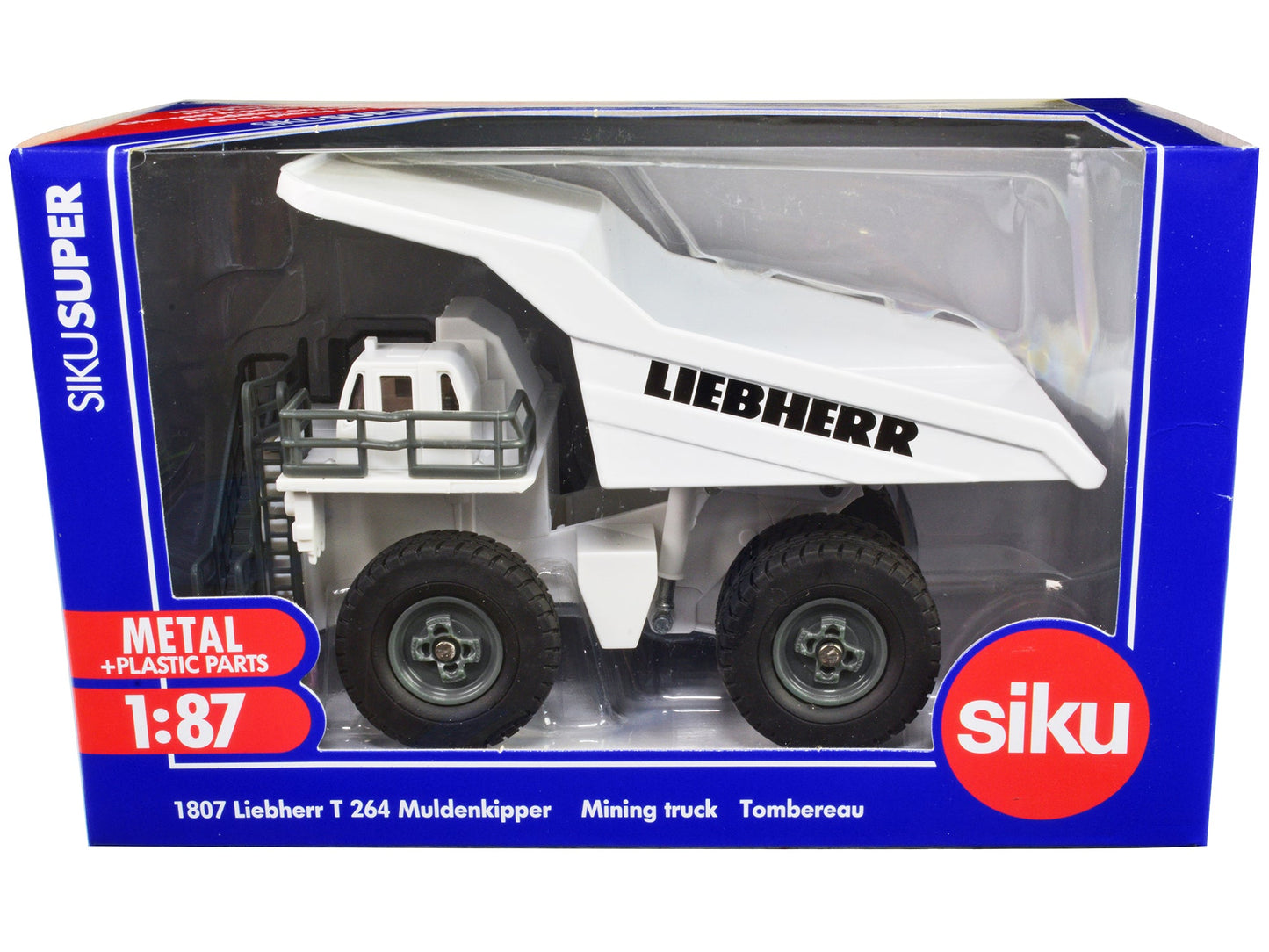Liebherr T 264 Mining Truck White 1/87 (HO) Diecast Model