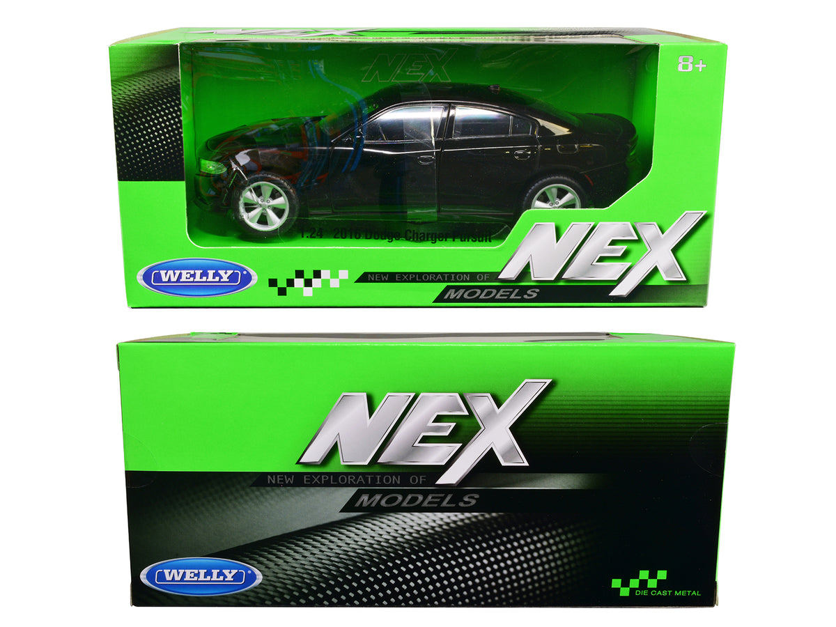 2016 Dodge Charger R/T Black "NEX Models" 1/24-1/27 Diecast Model Car