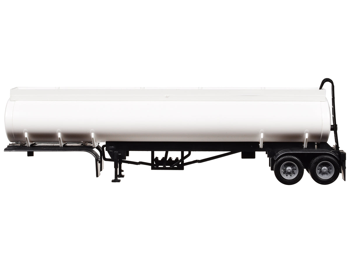 Elliptical Tanker Trailer White 1/87 (HO) Plastic Model
