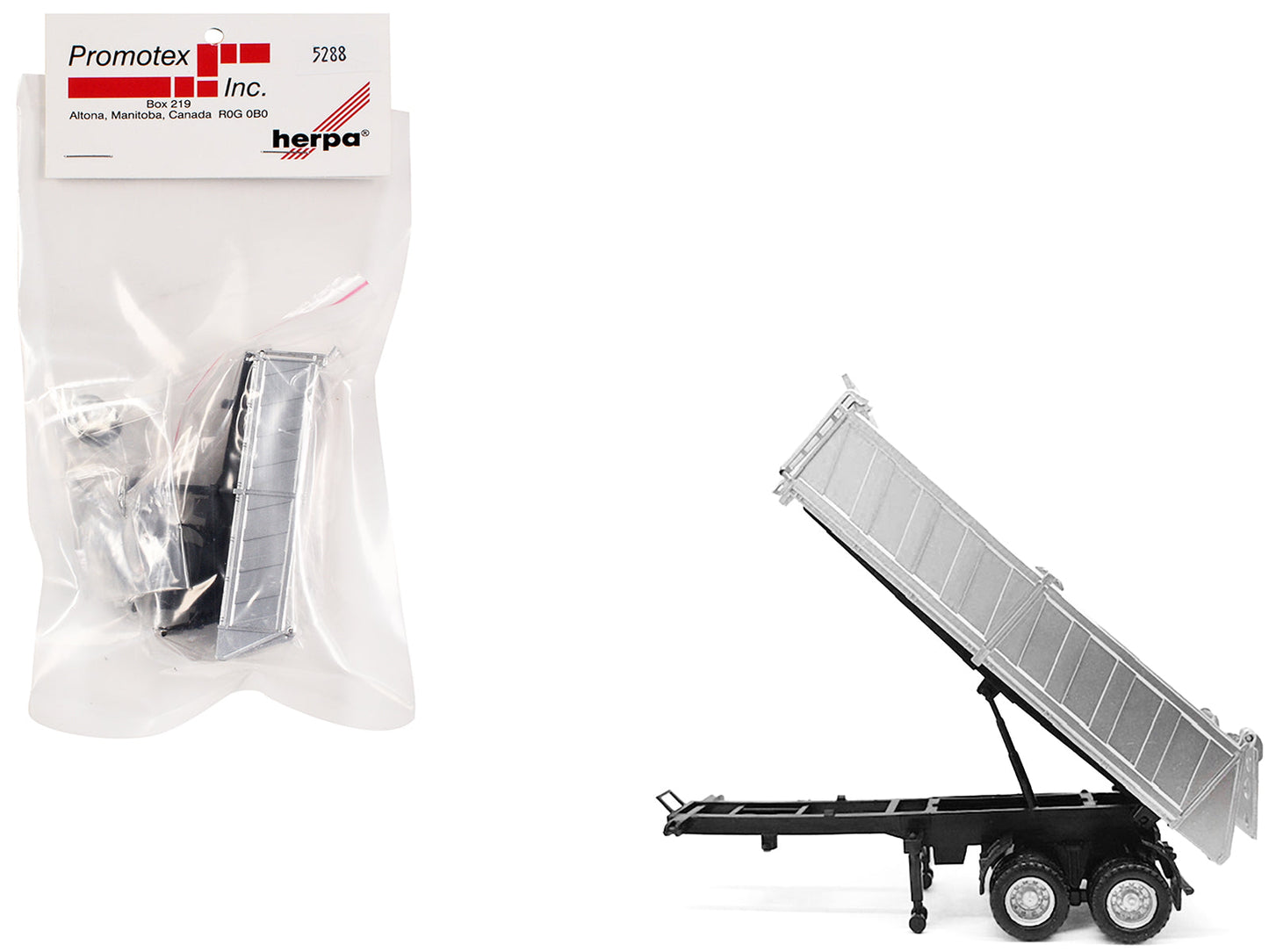 26ft Gravel Trailer Silver 1/87 (HO) Plastic Model