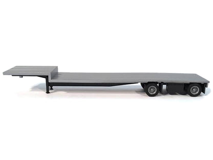 2-Axle Dropdeck Flatbed Trailer Silver Top 1/87 (HO) Plastic Model