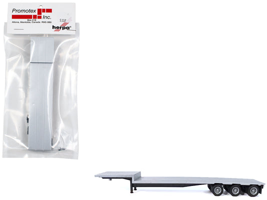3-Axle Dropdeck Flatbed Trailer Silver Top 1/87 (HO) Plastic Model