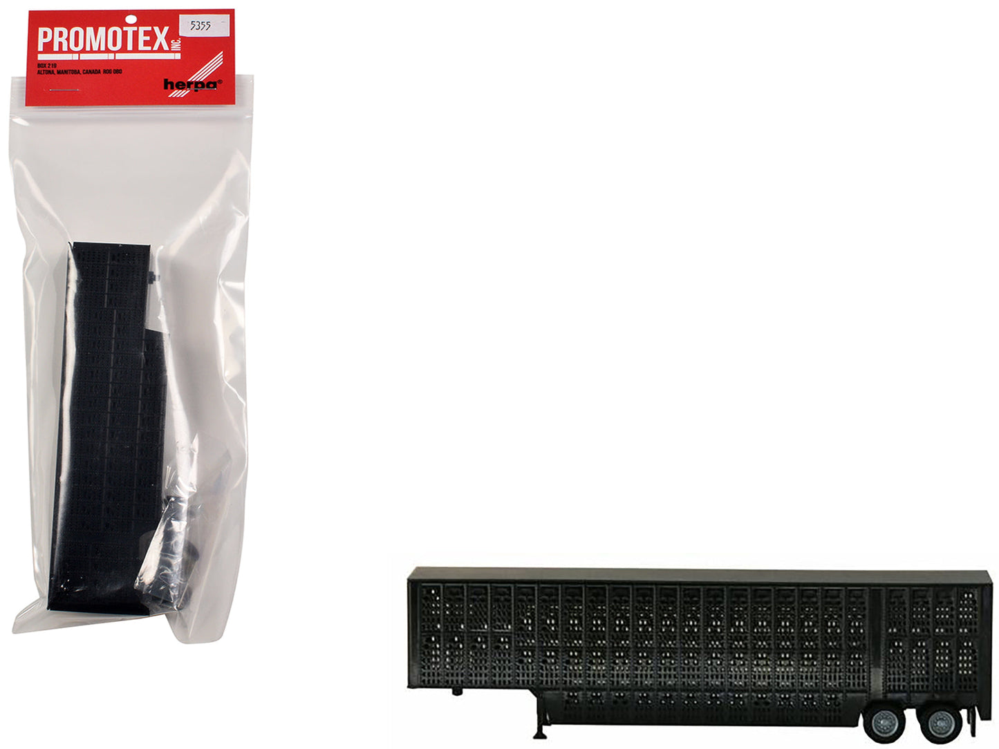Livestock Trailer Black 1/87 (HO) Plastic Model