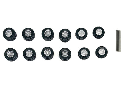 All-Terrain Wheel Sets (2 Front and 4 Rear) 1/87 (HO) Plastic Model