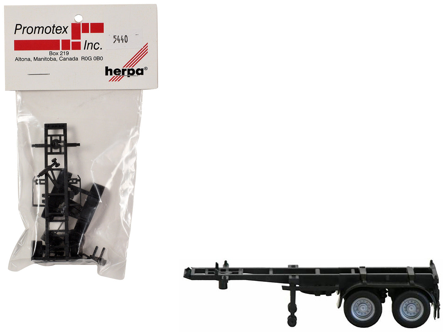 20ft Container Chassis 1/87 (HO) Plastic Model
