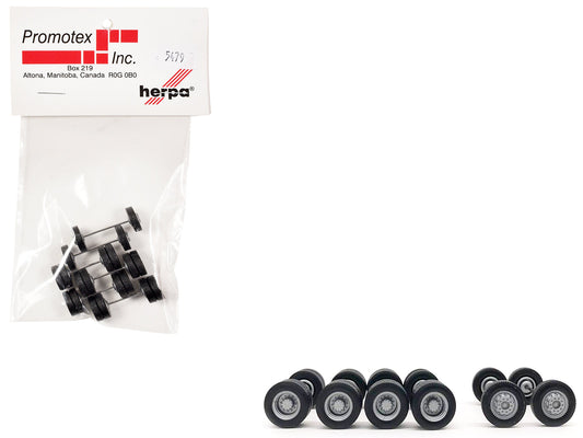 Planetary Hubs Wheel Set (2 Front and 4 Rear) 1/87 (HO) Plastic Model