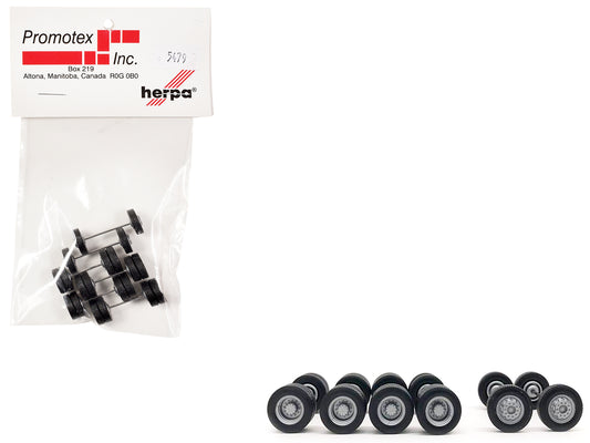Planetary Hubs Wheel Set (2 Front and 4 Rear) 1/87 (HO) Plastic Model