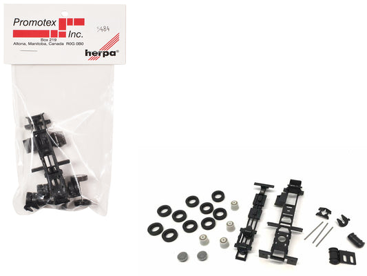 Short Chassis Kit for Kenworth Peterbilt and GMC Cabs 1/87 (HO) Plastic Model