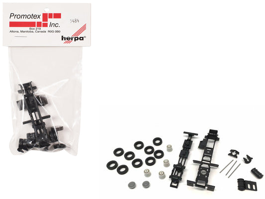 Short Chassis Kit for Kenworth Peterbilt and GMC Cabs 1/87 (HO) Plastic Model