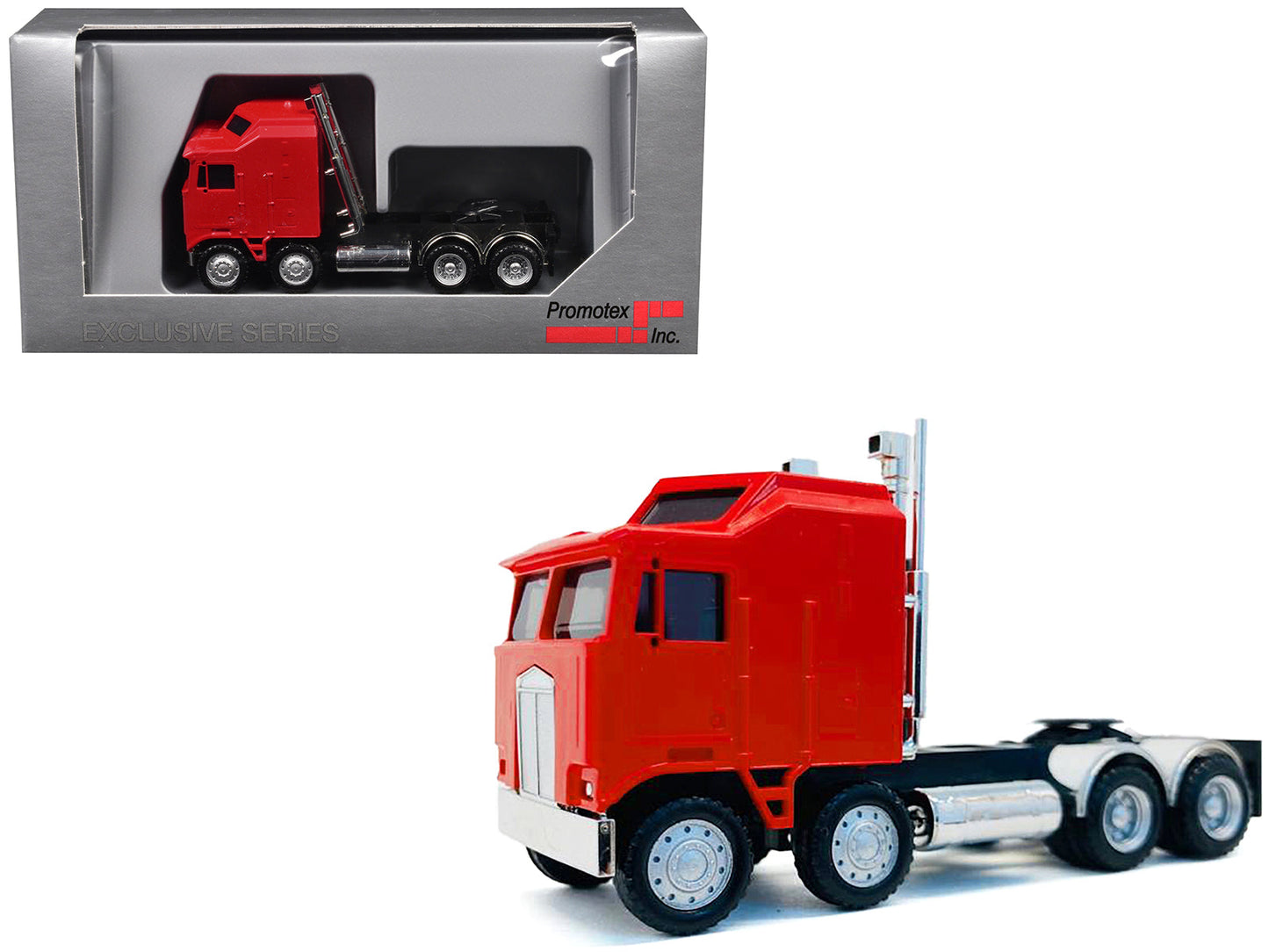 K100 5 Bar Grill Twin Steer Truck Tractor Red 1/87 (HO) Plastic Model Car