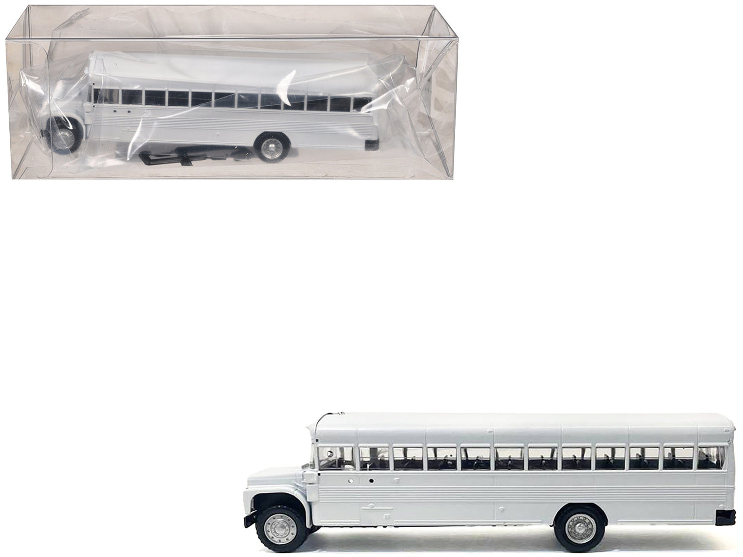 School Bus White 1/87 (HO) Plastic Model