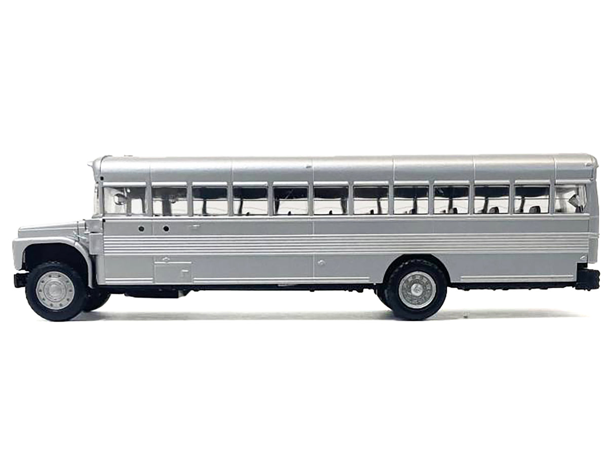 School Bus Silver Metallic 1/87 (HO) Plastic Model