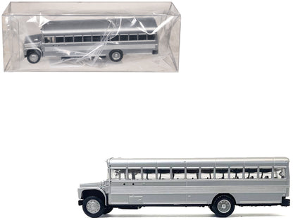 School Bus Silver Metallic 1/87 (HO) Plastic Model