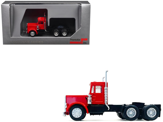 Peterbilt Short Day Cab Red 1/87 (HO) Plastic Model Car