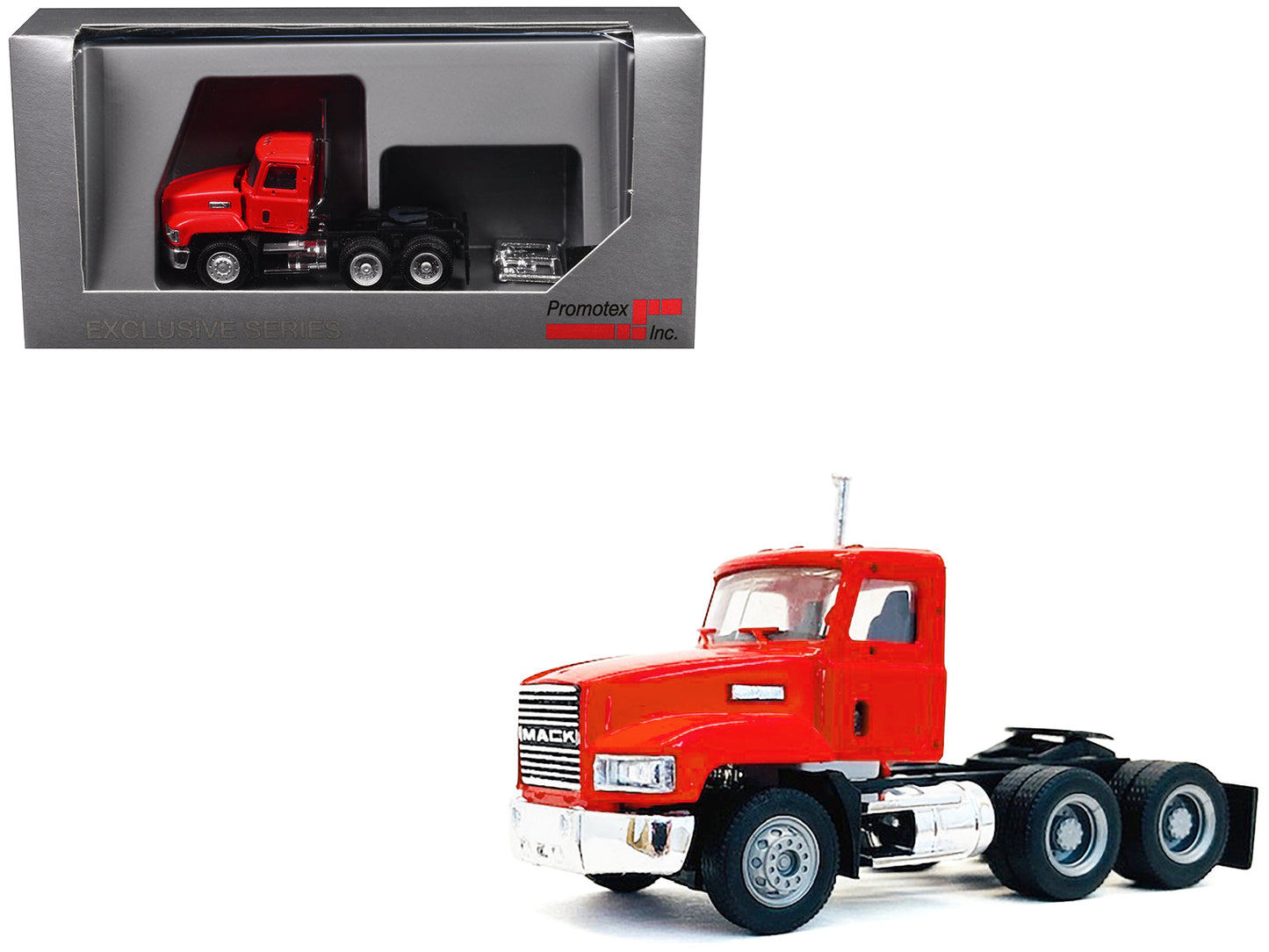 Mack 603 Short Day Cab Red 1/87 (HO) Plastic Model Car