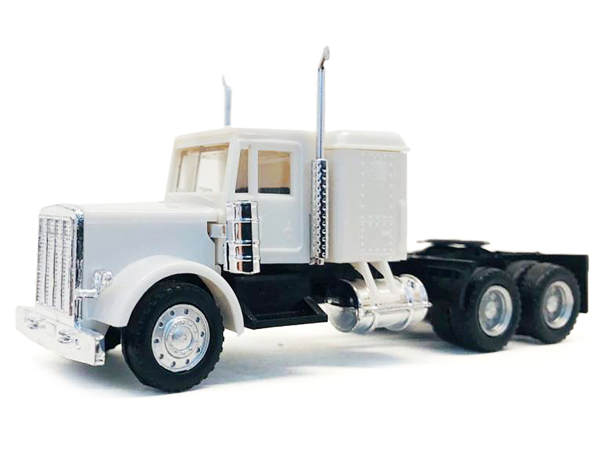 Peterbilt Sleeper Cab White 1/87 (HO) Plastic Model Car