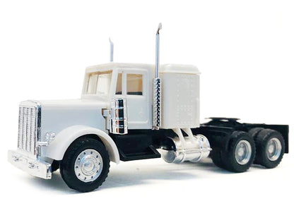 Peterbilt Sleeper Cab White 1/87 (HO) Plastic Model Car