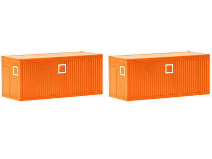 Mobile Offices Orange Set of 2 pieces 1/87 (HO) Plastic Model