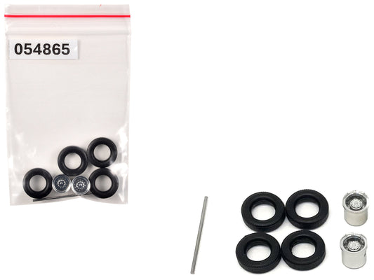 Rear Low Profile Wheelset Chrome 1/87 (HO) Plastic Model