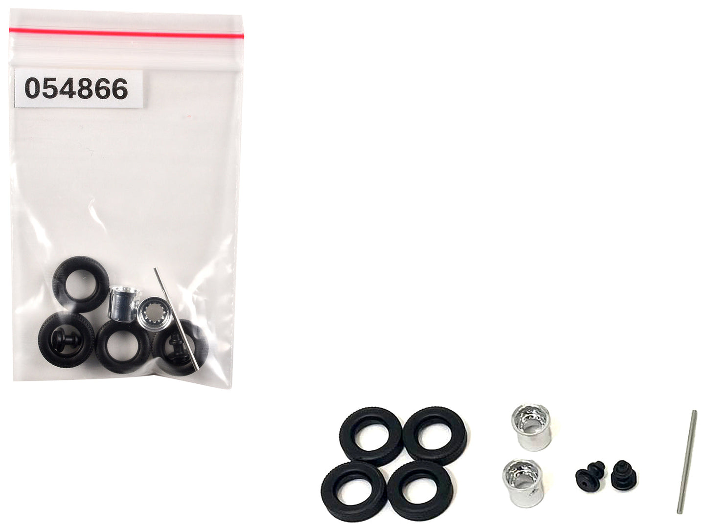 Rear Hypoid Wheelset Chrome 1/87 (HO) Plastic Model
