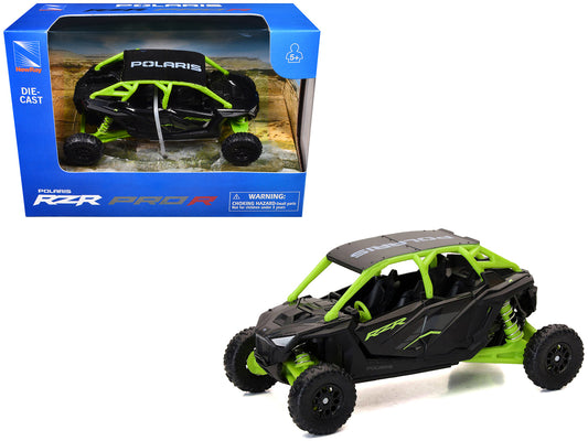 Polaris RZR Pro R UTV Black and Lime Green Diecast Model