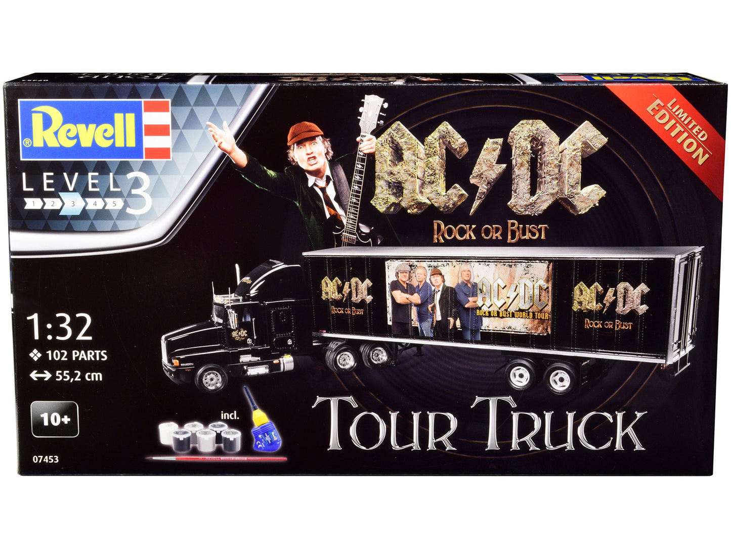 Level 3 Model Kit Kenworth Tour Truck "AC/DC Rock or Bust" 1/32 Scale Model