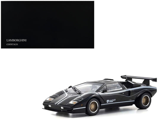 Lamborghini Countach LP 500R Black with White Interior 1/18 Diecast Model Car