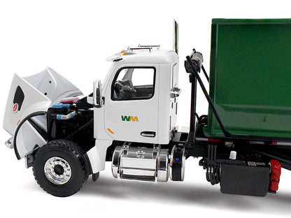 Peterbilt 567 Refuse Garbage Truck with 40 Yard Roll-Off Container "Waste Management" White and Green 1/34 Diecast Model