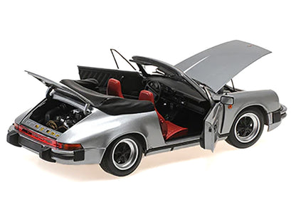 1983 Porsche 911 Carrera Cabriolet 3.2 Gray Metallic 1/18 Diecast Model Car