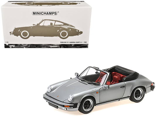 1983 Porsche 911 Carrera Cabriolet 3.2 Gray Metallic 1/18 Diecast Model Car