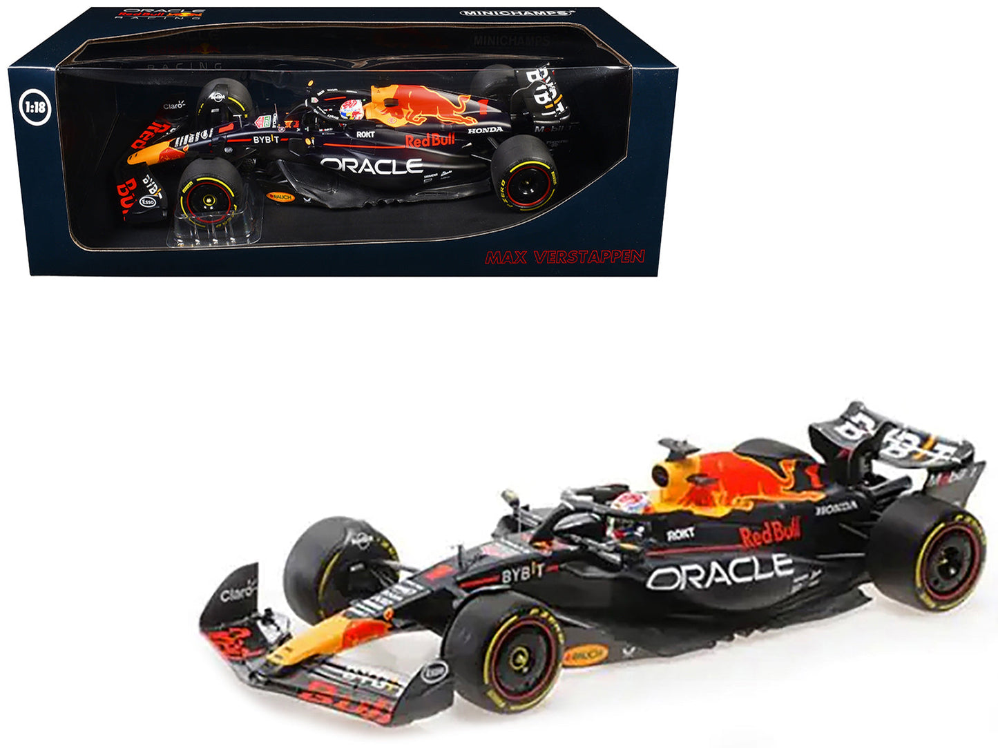 Red Bull Racing RB19 #1 Max Verstappen "Oracle" Winner F1 Formula One "Italian GP" (2023) with Driver Limited Edition to 160 pieces Worldwide 1/18 Diecast Model Car