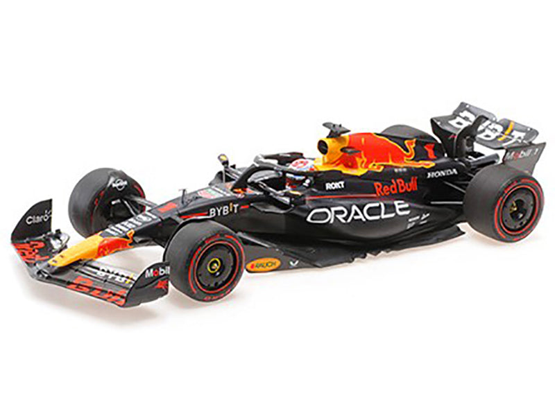 Red Bull Racing RB19 #1 Max Verstappen "Oracle" 2nd Place F1 Formula One Sprint Race "Qatar GP" (2023) with Driver Limited Edition to 480 pieces Worldwide 1/18 Diecast Model Car