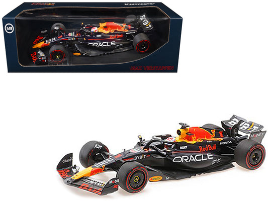 Red Bull Racing RB19 #1 Max Verstappen "Oracle" 2nd Place F1 Formula One Sprint Race "Qatar GP" (2023) with Driver Limited Edition to 480 pieces Worldwide 1/18 Diecast Model Car