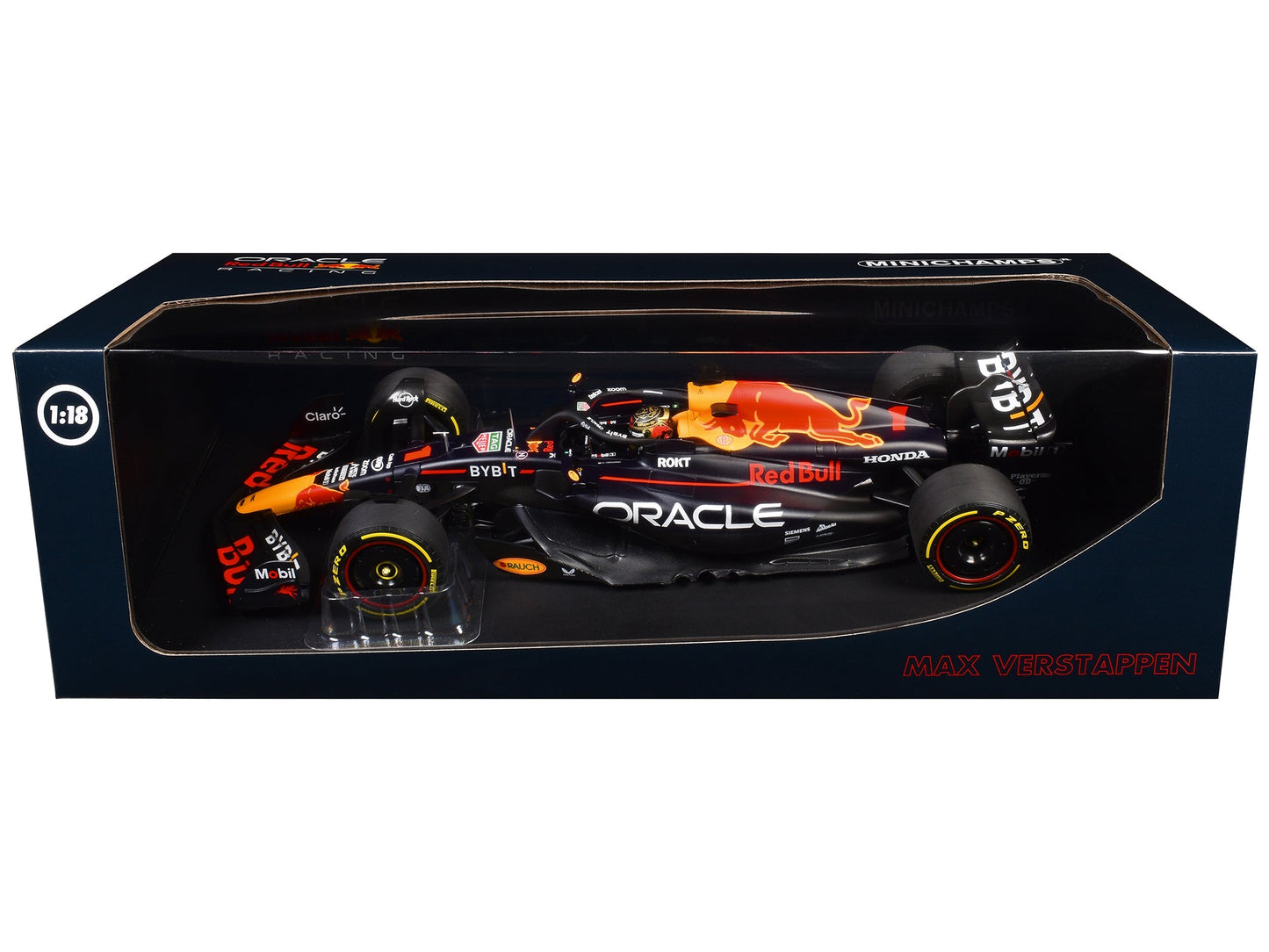 Red Bull Racing RB19 #1 Max Verstappen "Oracle" Winner F1 Formula One "Abu Dhabi GP" (2023) with Driver Limited Edition to 204 pieces Worldwide 1/18 Diecast Model Car