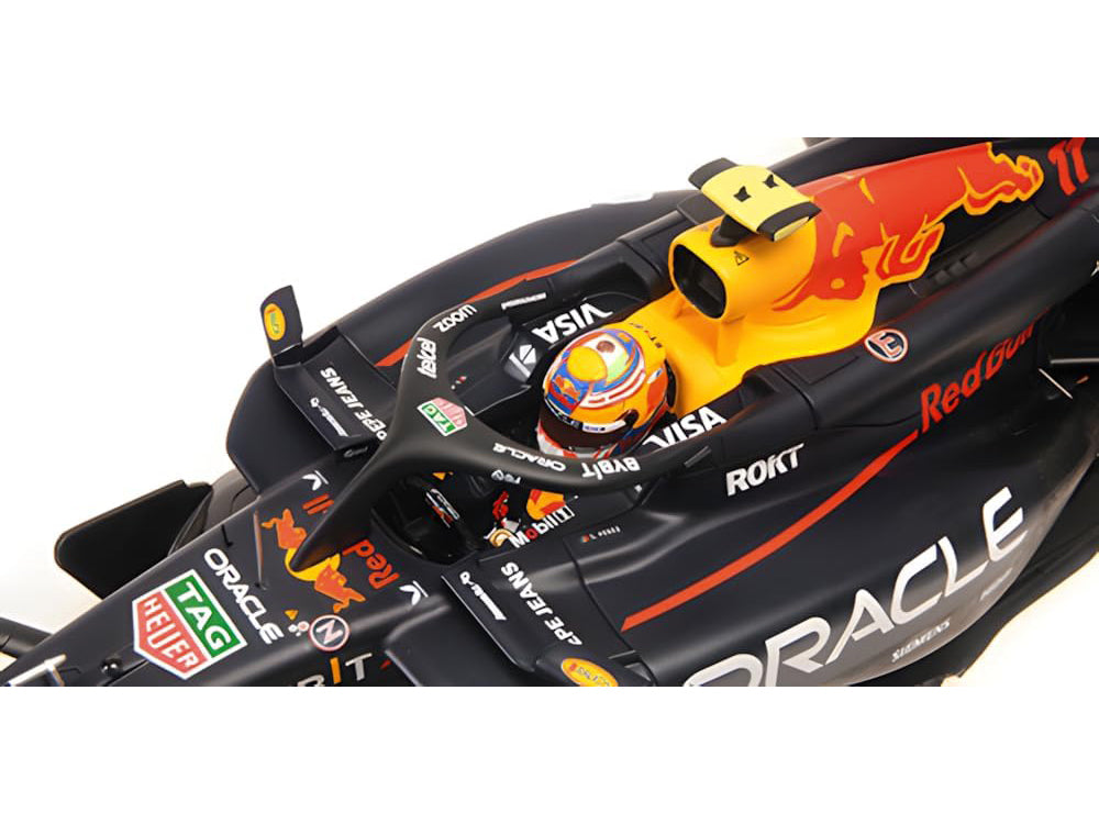 Red Bull Racing RB20 #11 Sergio Perez "Oracle" 2nd Place F1 Formula One "Bahrain GP" (2024) with Driver Limited Edition to 180 pieces Worldwide 1/18 Diecast Model Car