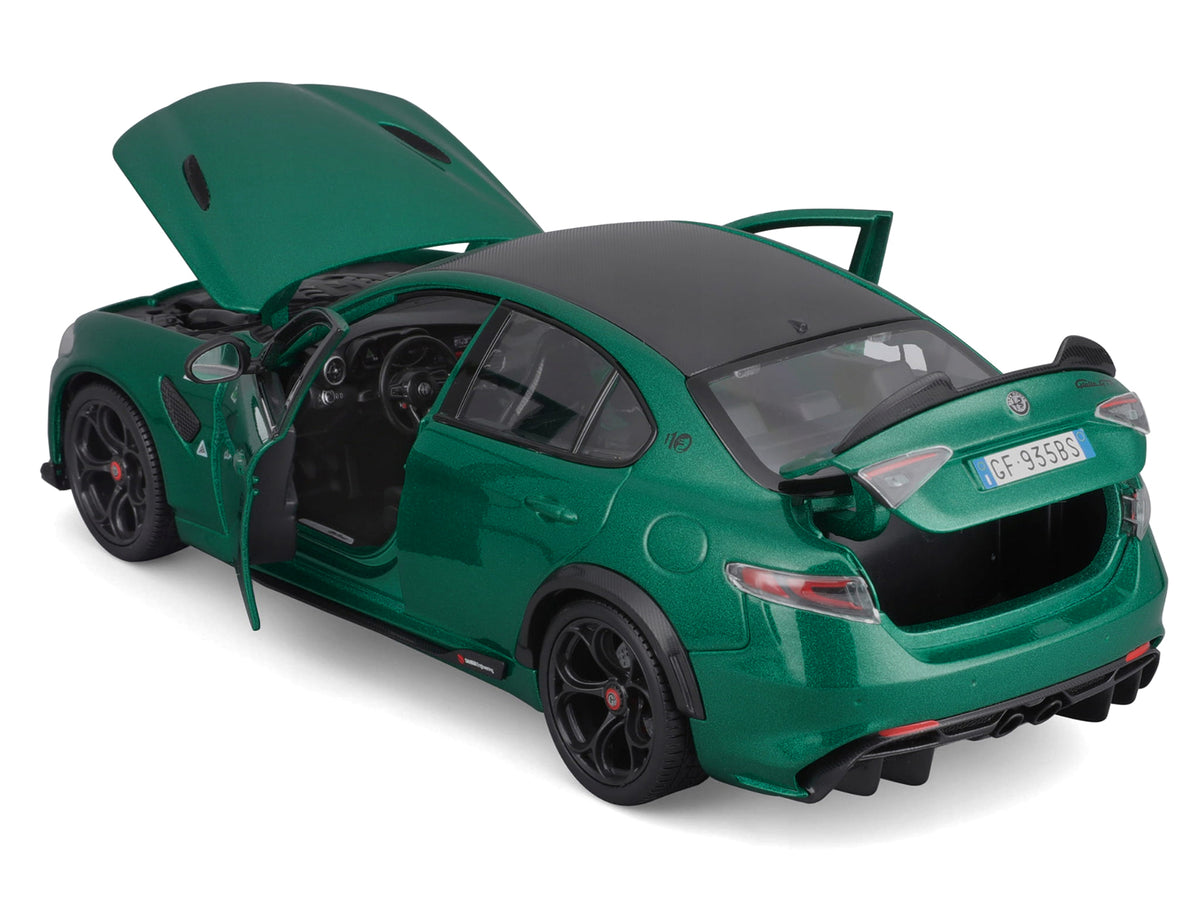 Alfa Romeo Giulia GTA Green Metallic with Carbon Top 1/18 Diecast Model Car
