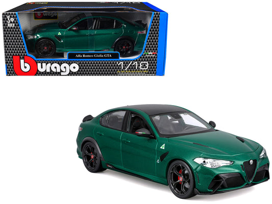 Alfa Romeo Giulia GTA Green Metallic with Carbon Top 1/18 Diecast Model Car