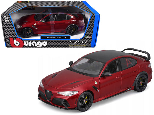 Alfa Romeo Giulia GTA Red Metallic with Carbon Top 1/18 Diecast Model Car