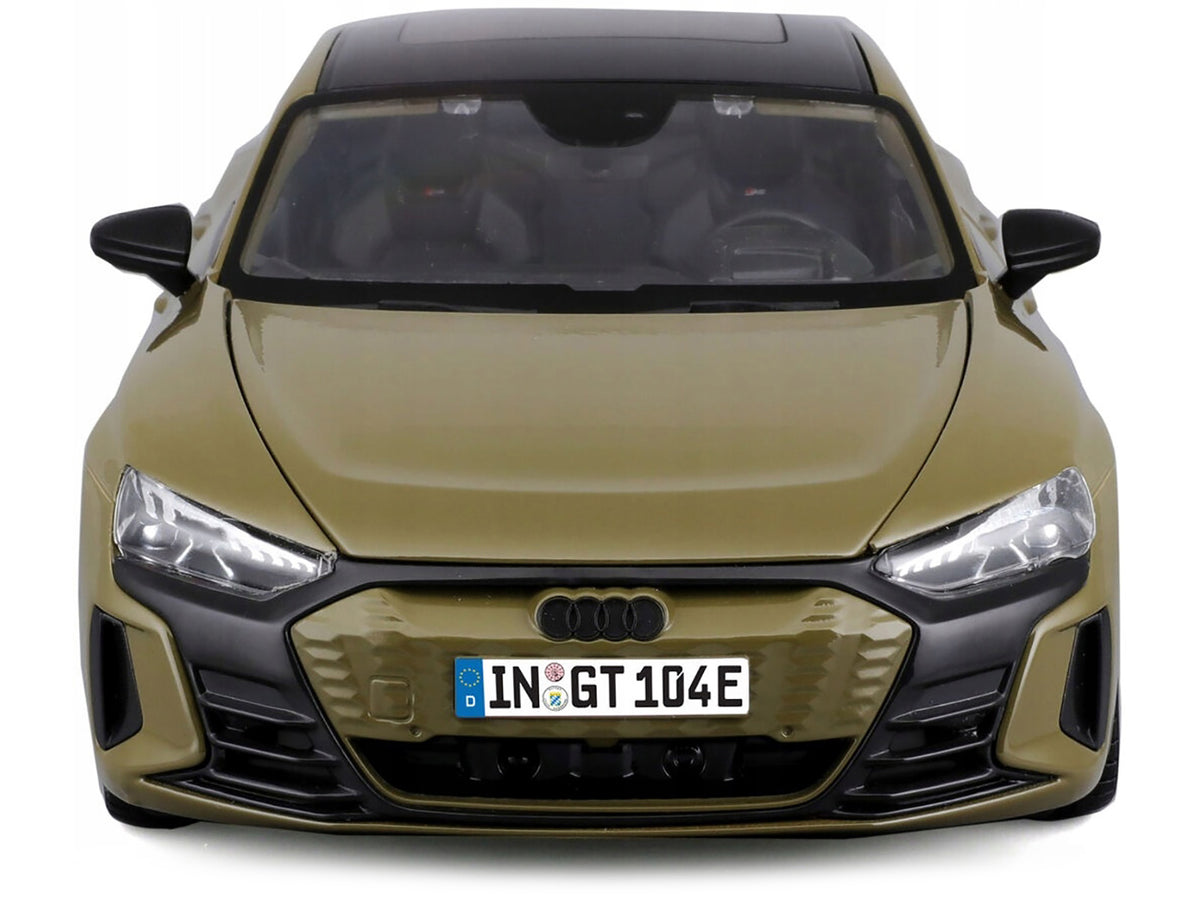 2022 Audi RS e-tron GT Dark Green with Sunroof 1/18 Diecast Model Car