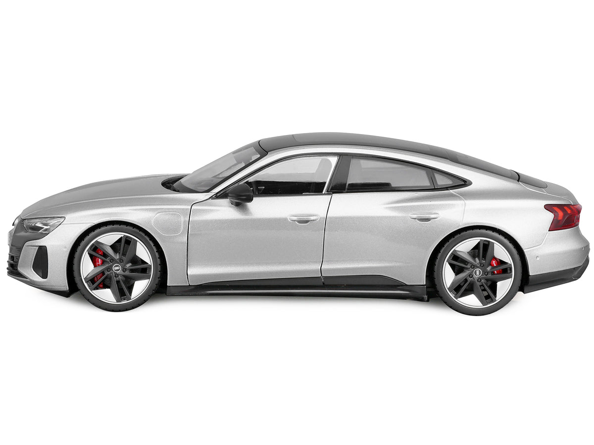 2022 Audi RS e-tron GT Silver Metallic with Sunroof 1/18 Diecast Model Car