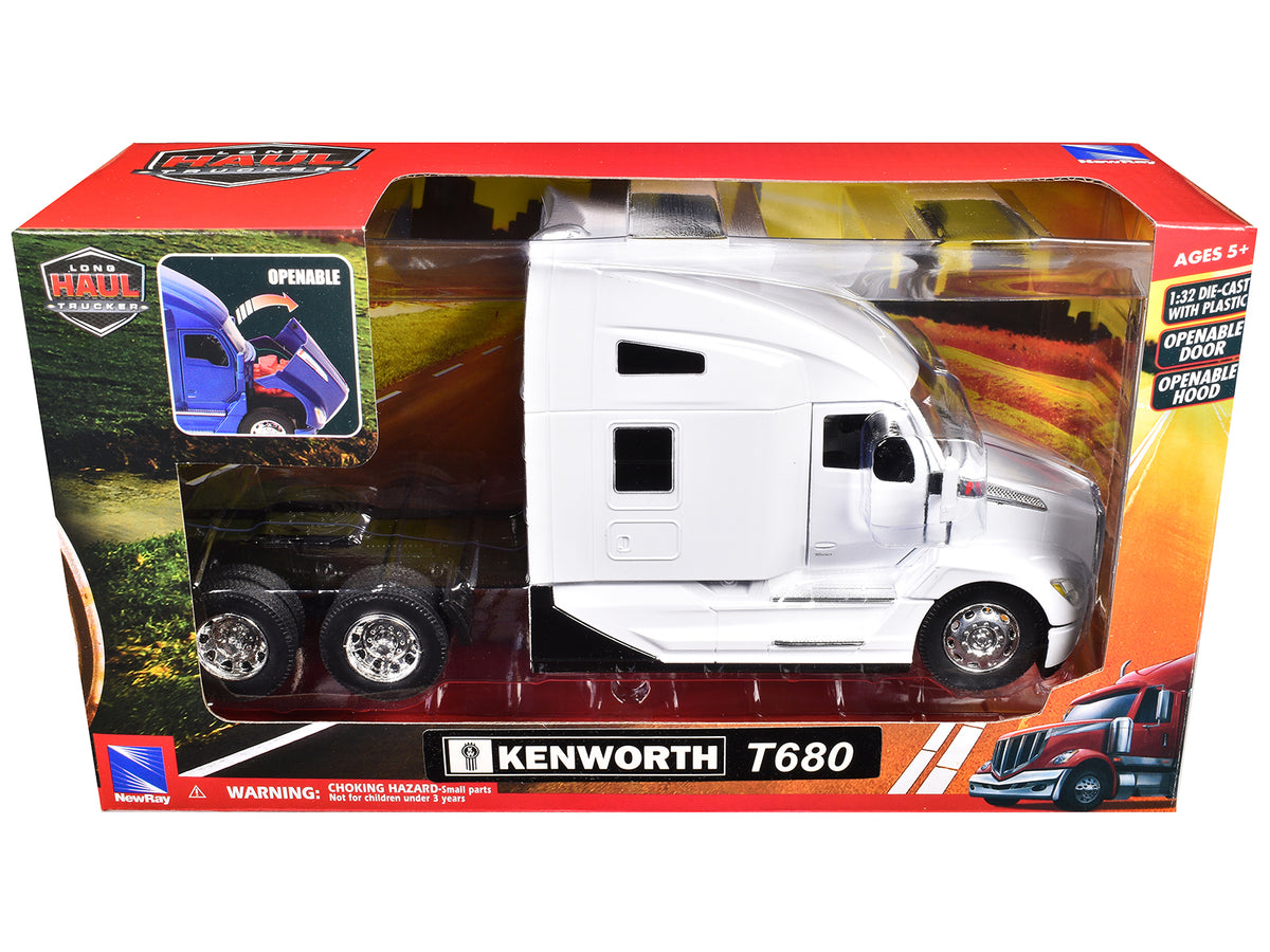 Kenworth T680 Truck Tractor White "Long Haul Truckers" Series 1/32 Diecast Model
