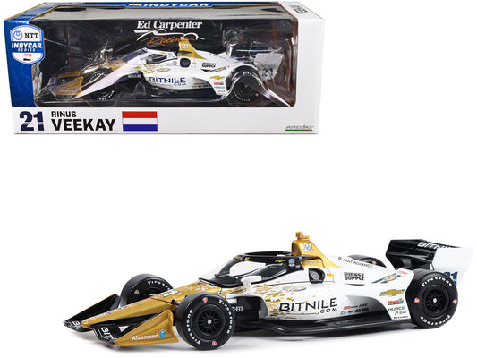 Dallara IndyCar #21 Rinus VeeKay "Bitnile" Ed Carpenter Racing (Road Course Configuration) "NTT IndyCar Series" (2023) 1/18 Diecast Model Car