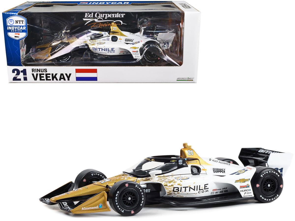 Dallara IndyCar #21 Rinus VeeKay "Bitnile" Ed Carpenter Racing (Road Course Configuration) "NTT IndyCar Series" (2023) 1/18 Diecast Model Car