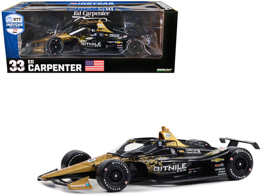 Dallara IndyCar #33 Ed Carpenter "Bitnile" Ed Carpenter Racing "NTT IndyCar Series" (2023) 1/18 Diecast Model Car